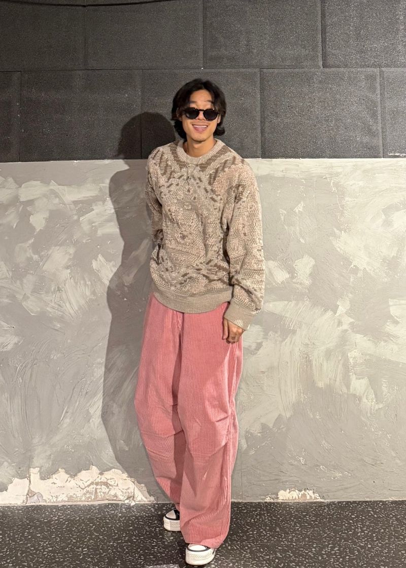 Mixed Knit Sweatshirt 2COLOR