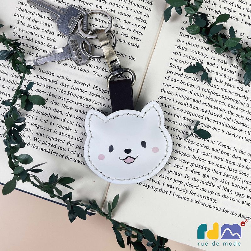 Shiba Inu Genuine Leather Keychain