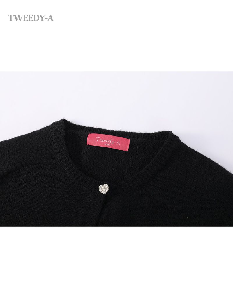 Catherine Hart one-button knit cardigan