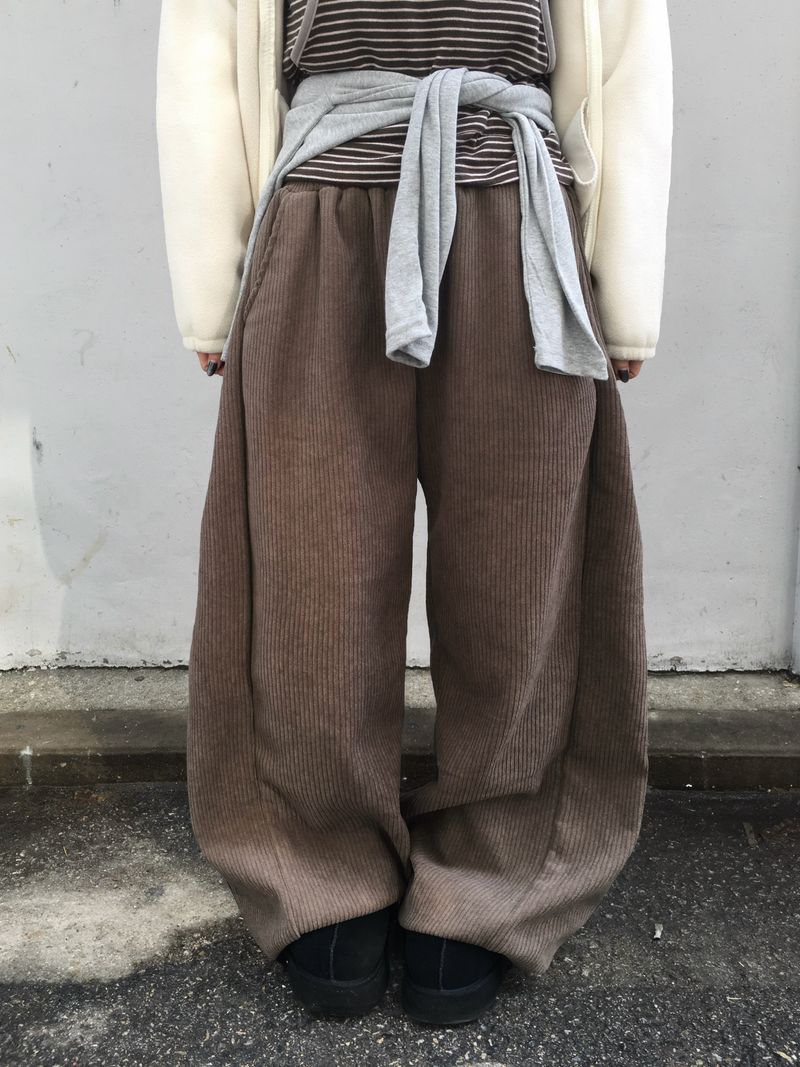 RITCORE（リットコア）の「ホエールコーデュロイフリーススナップワイドパンツ(4c)（パンツ）」