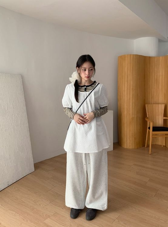 BAON（バオン）の「Etnu Embo Pocket Short Sleeve One Piece（Dresses）」