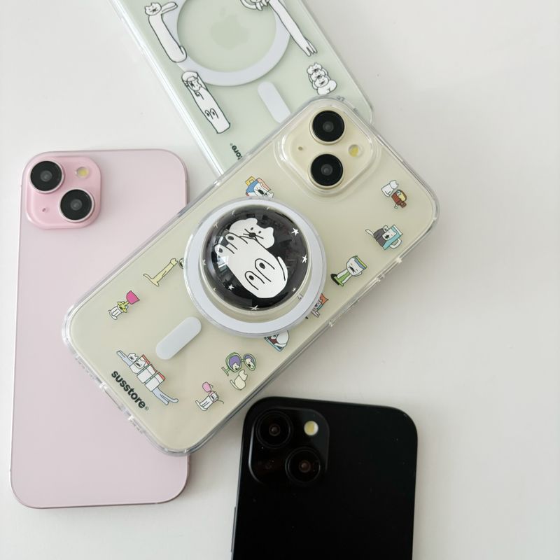 [MagSafe phone case] Color distorted cat phone case