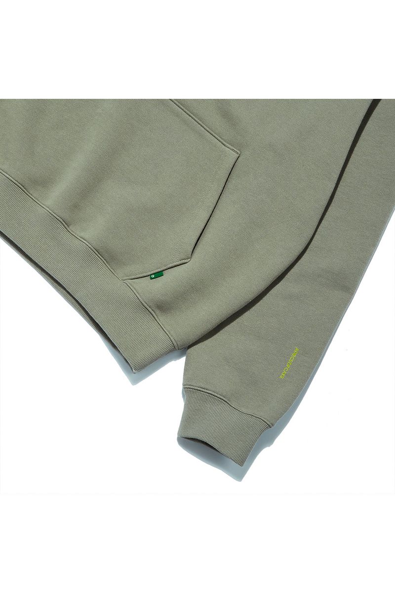 Square Graphic Hoodie_Moss Green