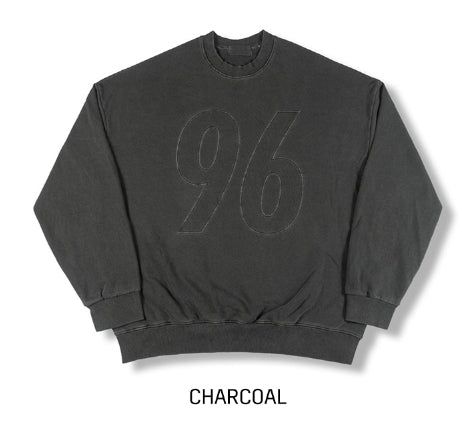 Pigment number patch sweatshirt