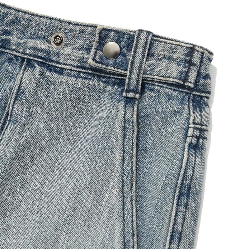 Blunt denim fatigue pants / Washed blue