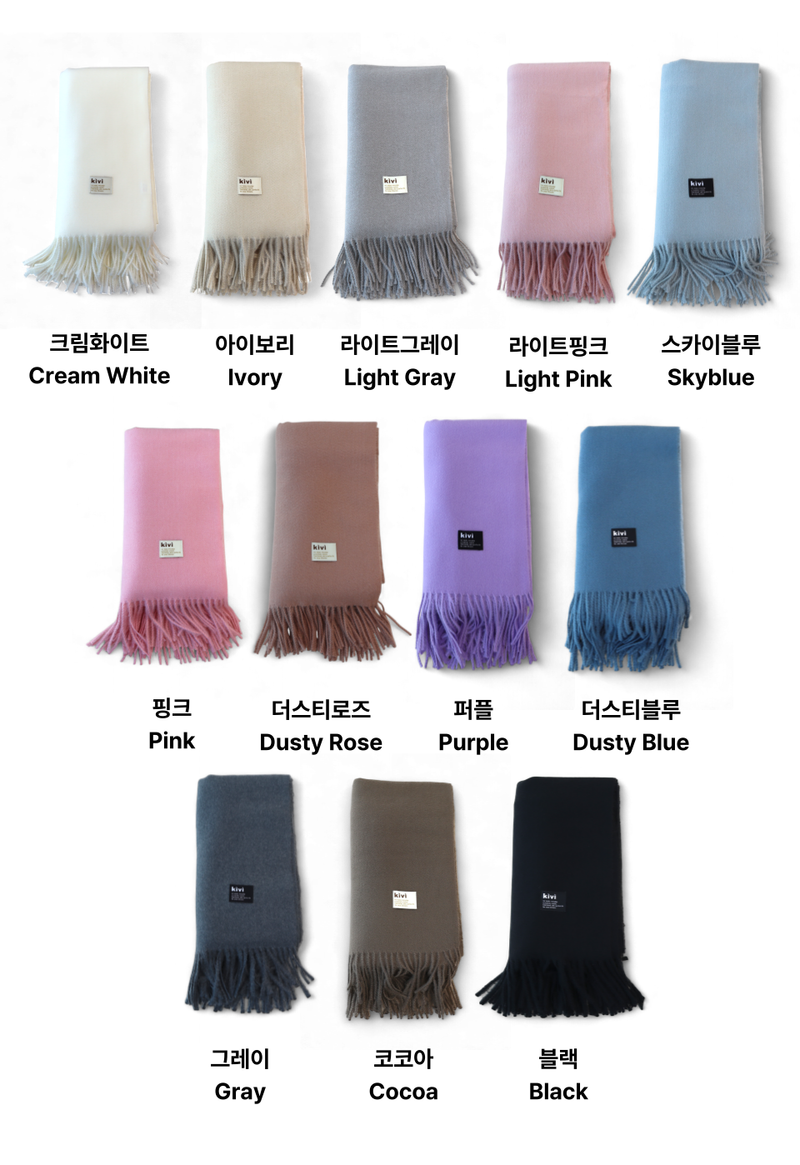 plain knit muffler scarf (12COLOR)