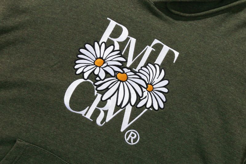 OXEYE DAISY HOODIE_MELANGE KHAKI