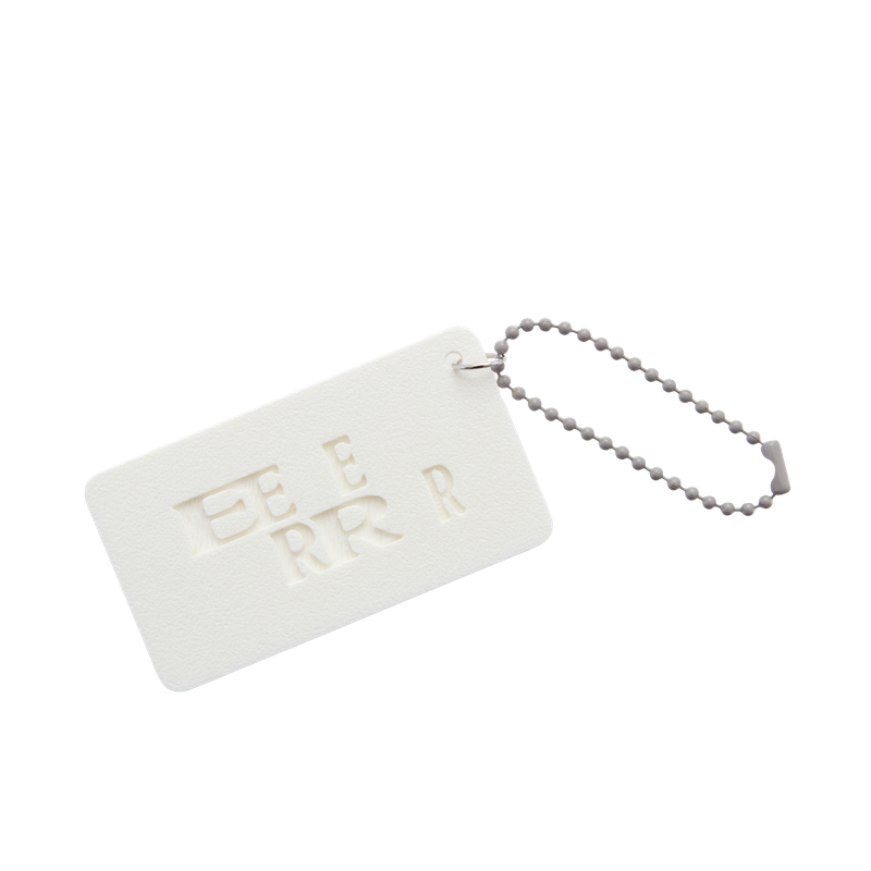EEERRR number plate keychain (White)