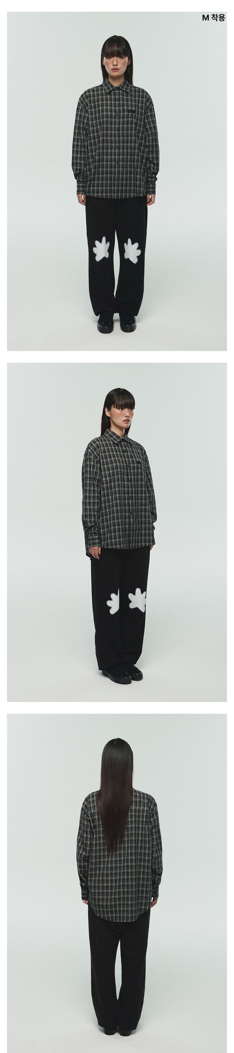ITZ MINI LOGO CHECK SHIRT - BLACK