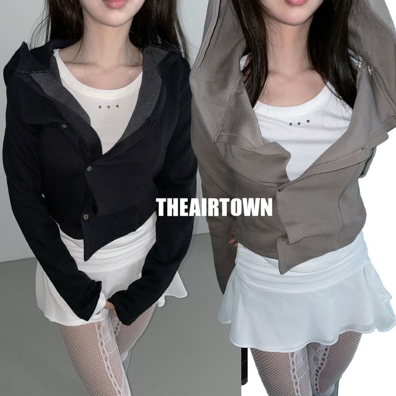 THEAIRTOWN(ザエアータウン)の「shirring hood cd (2 color)(Tops)」