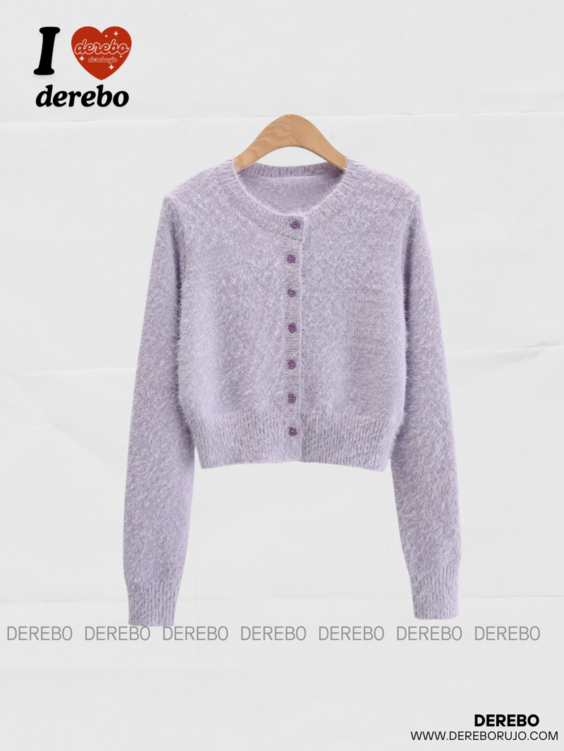 [SALE] Fluffy cropped pastel cardigan