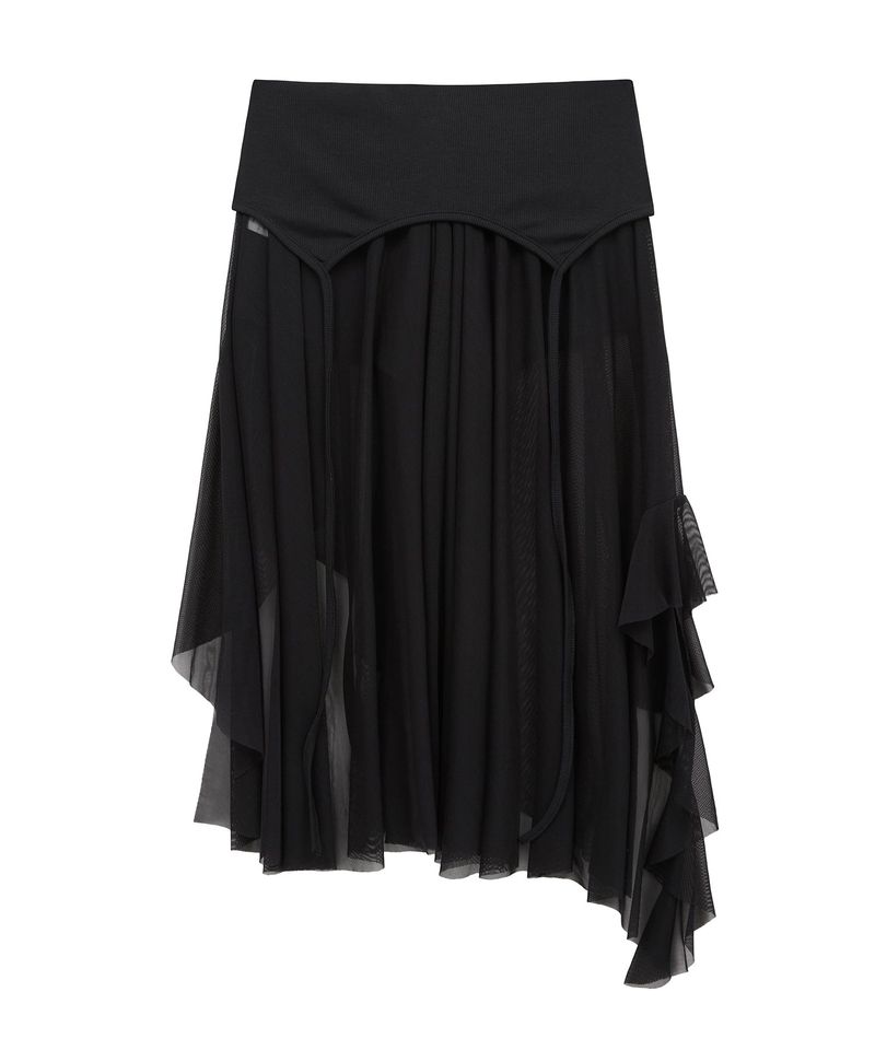eyメッシュ スカート(black)