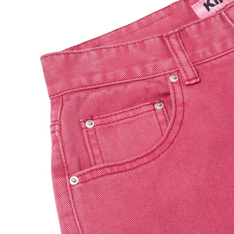 BASIC STRAIGHT COLOR COTTON PANTS [LIGHT BURGUNDY]