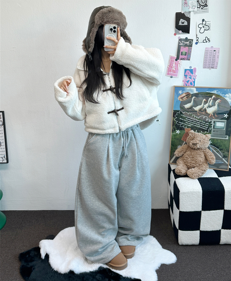 TEDDY CURLY🤎CUTIE PETIT ZIP UP 🤎🧸🐏3COLOR