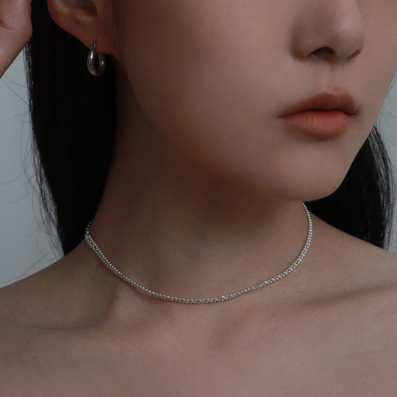 silver fleur necklace (vermeil)