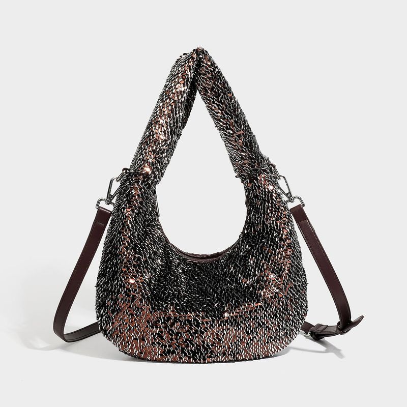 Hand-Beaded Chain Handle Evening Bag
