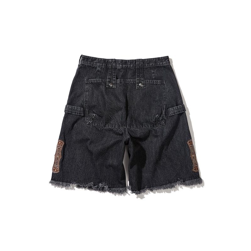 Goblin denim BERMUDA shorts / Black