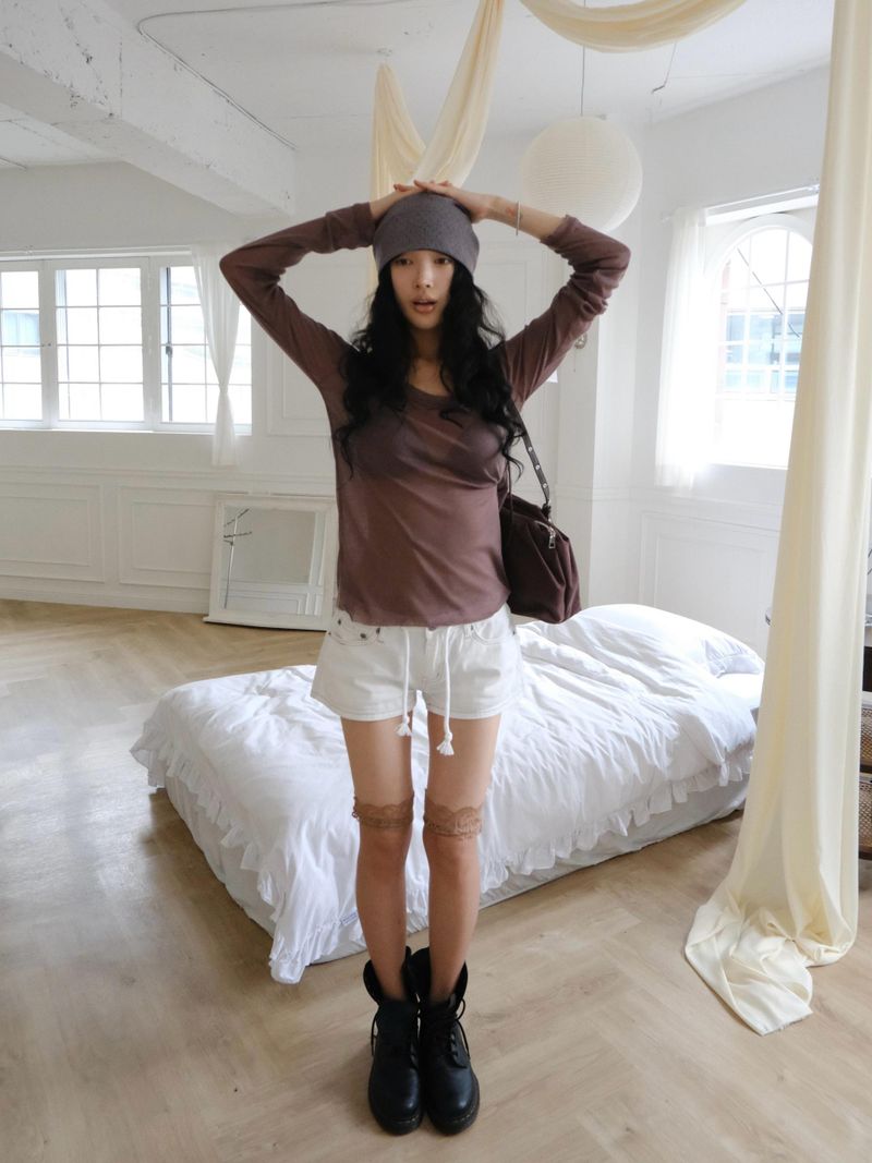 lace banding knee socks