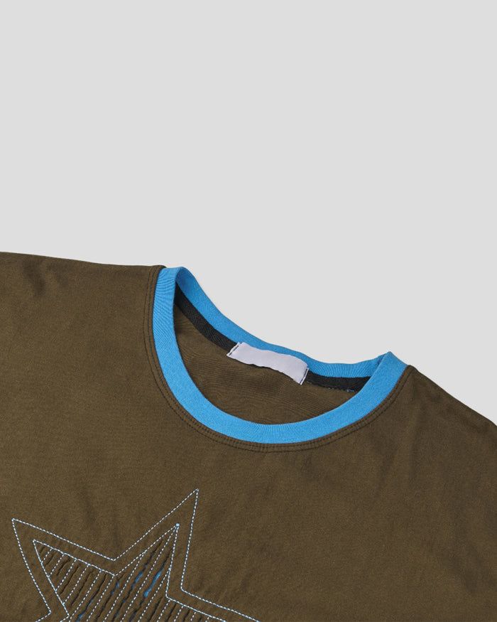 (UNISEX) Cutting Star Double Sleeve Tee