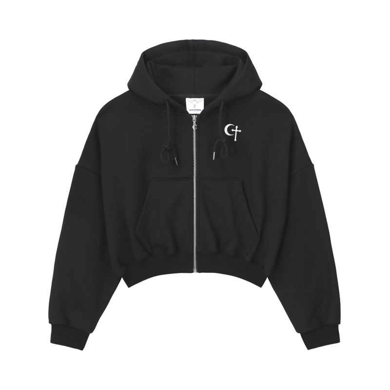 CLUT STUDIO(クラットスタジオ)の「0 4 HELL GIRL Zip Up Hoodie - BLACK(Tops)」