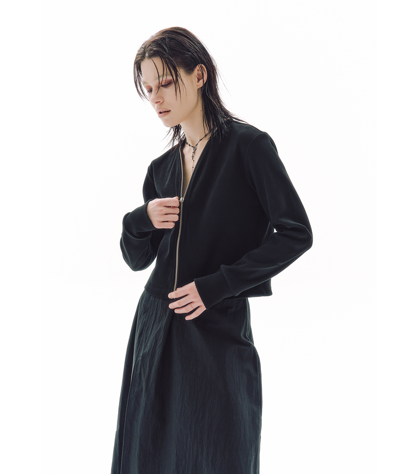 AROUND-NECK ZIP CARDIGAN