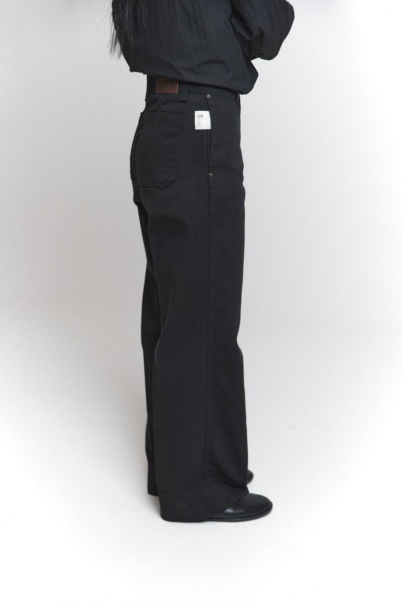 Basic cotton pants / Black