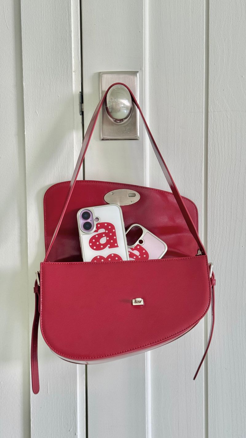 RED DOTTY LOVE WHITE Silver Epoxy Case