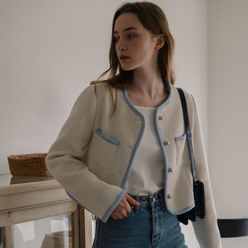 Coloration Tweed Jacket - Ivory