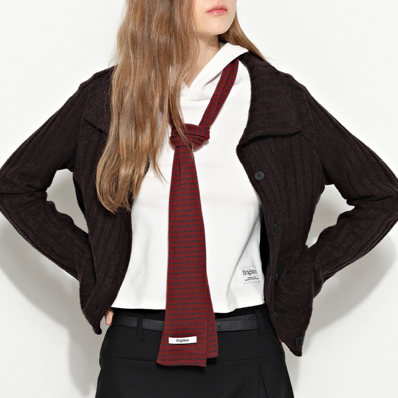 Brighten(ブライトン)の「Mini Stripe Red Scarf(Fashion Accessories)」
