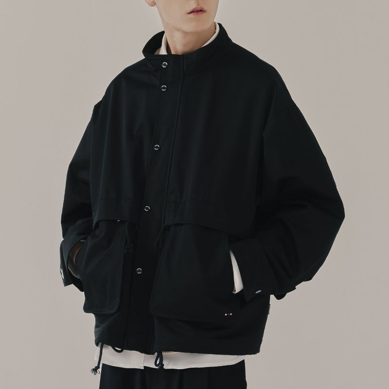 ROMANTIC CROWN（ロマンティッククラウン）の「SQUARE POCKET FIELD JACKET_BLACK（Jackets/Outerwear）」