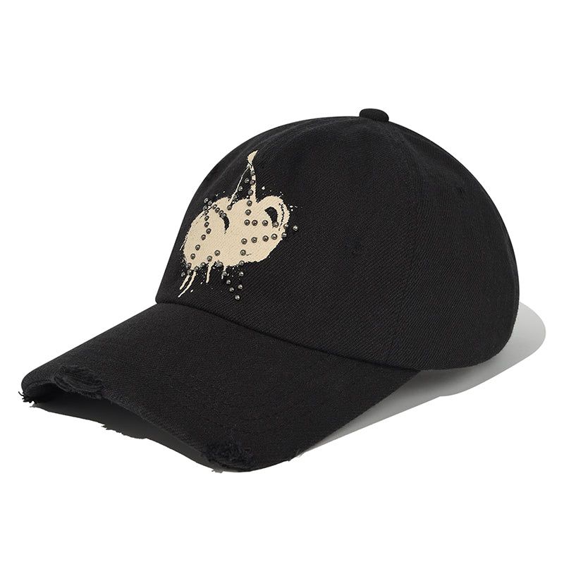MELTING CHERRY BALL CAP [BLACK]