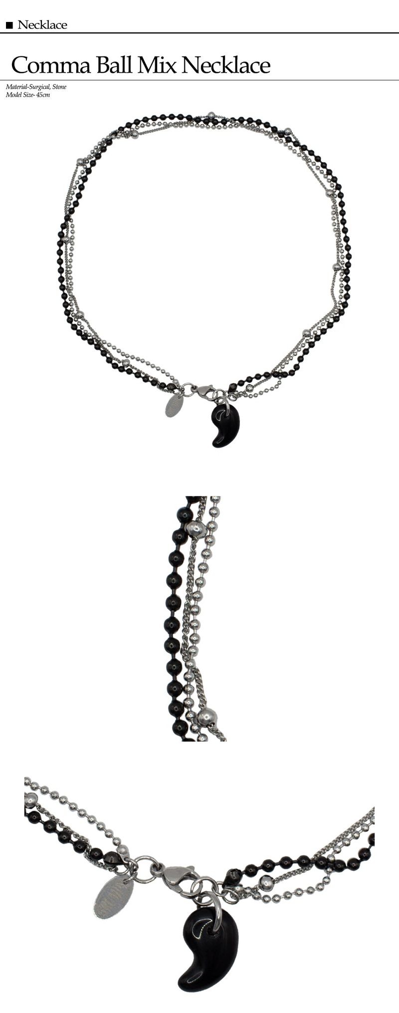 Comma Ball Mix Necklace