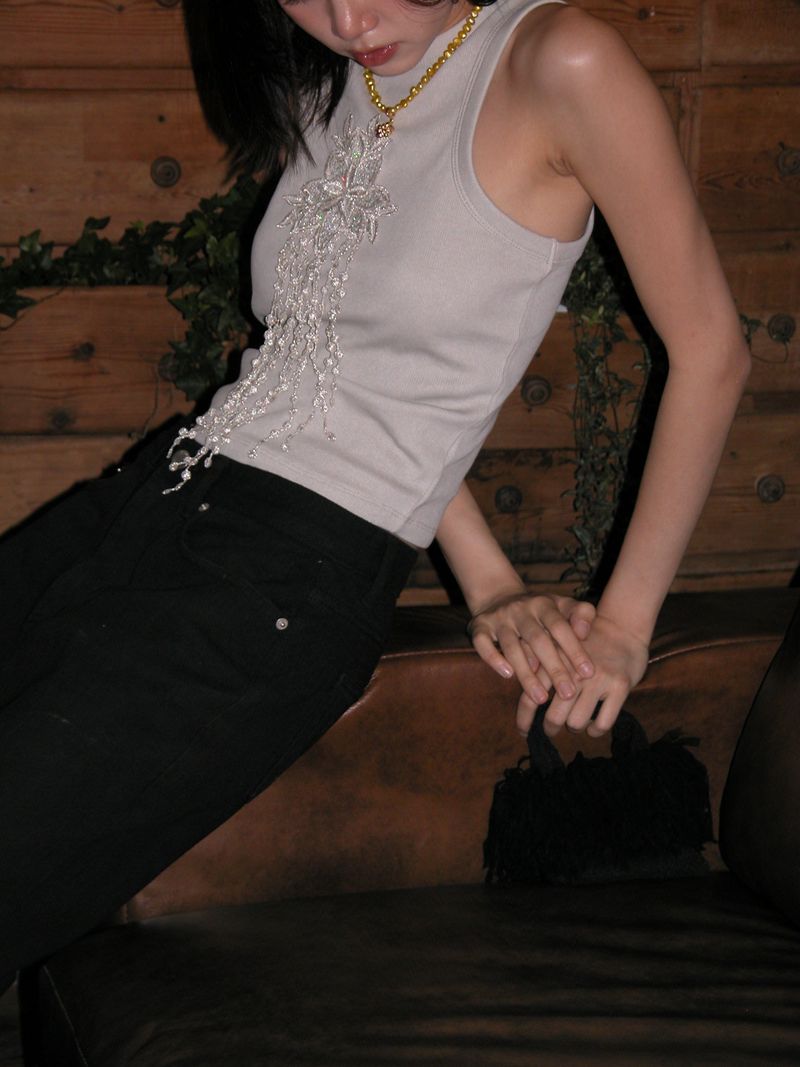 Lotus Sleeveless,Light Gray