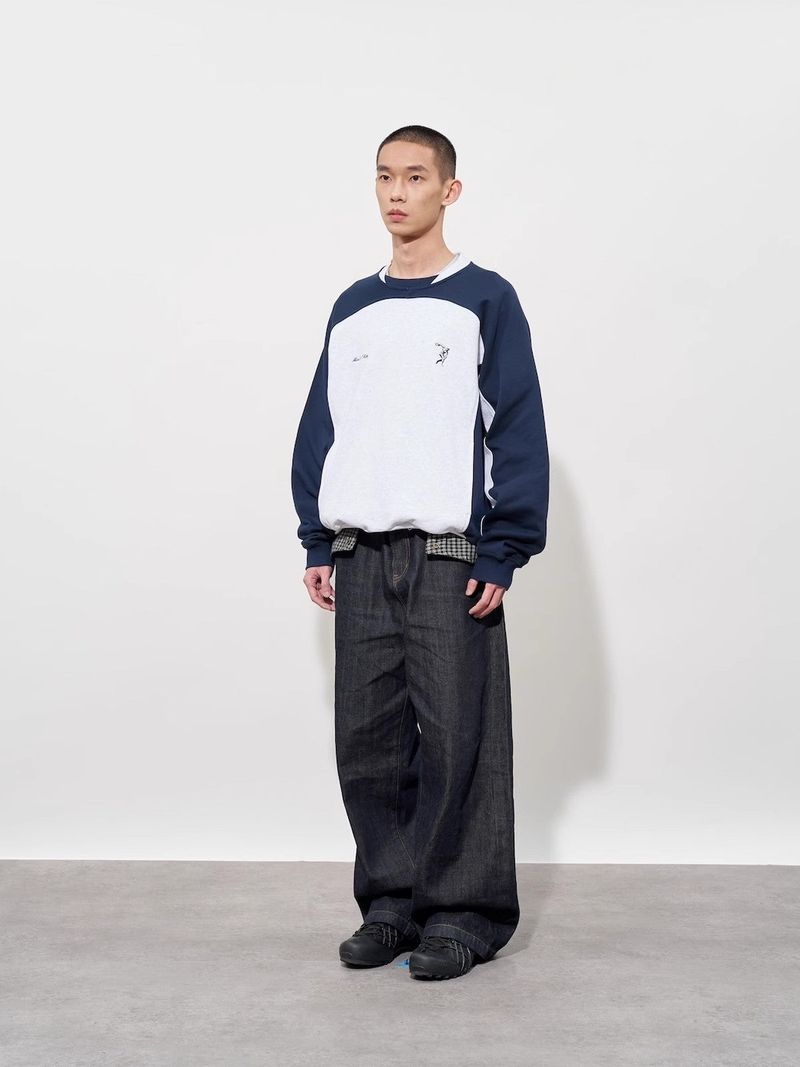 FMACM Colorblocked Retro Crew Neck Sweatshirt