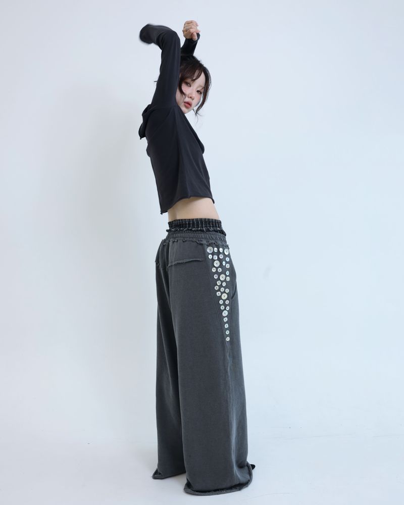Button underwear sweatpants