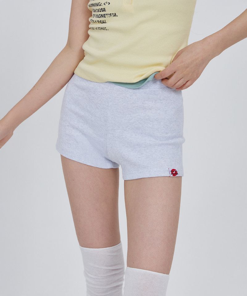 CONY MICRO SHORTS / WHITE MELANGE