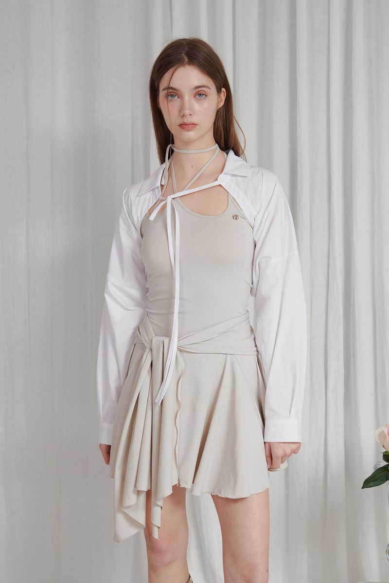 DANIELLE SHIRT BOLERO white