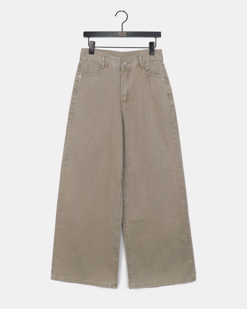 Carcl wide long cotton pants