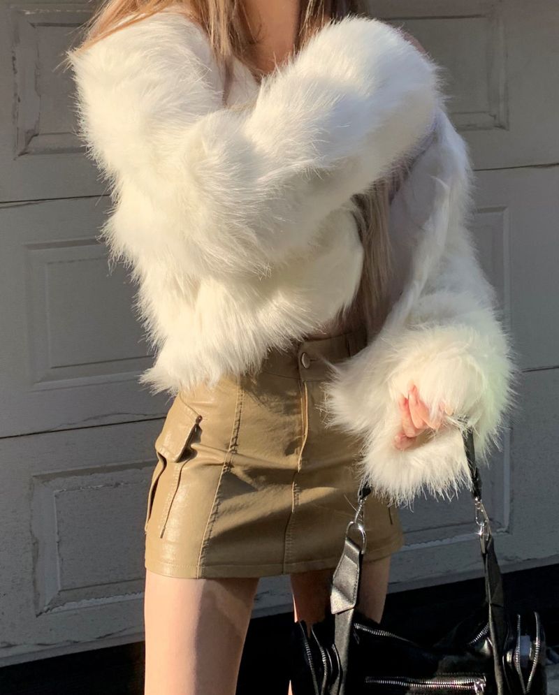 Uress Vintage Fur Jacket (White)
