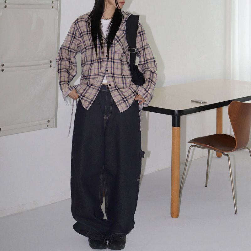 Opt Union Jack Carpenter Wide Uniform Denim Pants