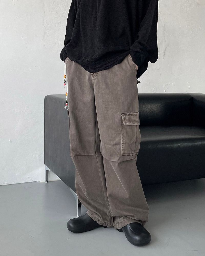 CL Ditto beads Washing cargo pants (3 colors)