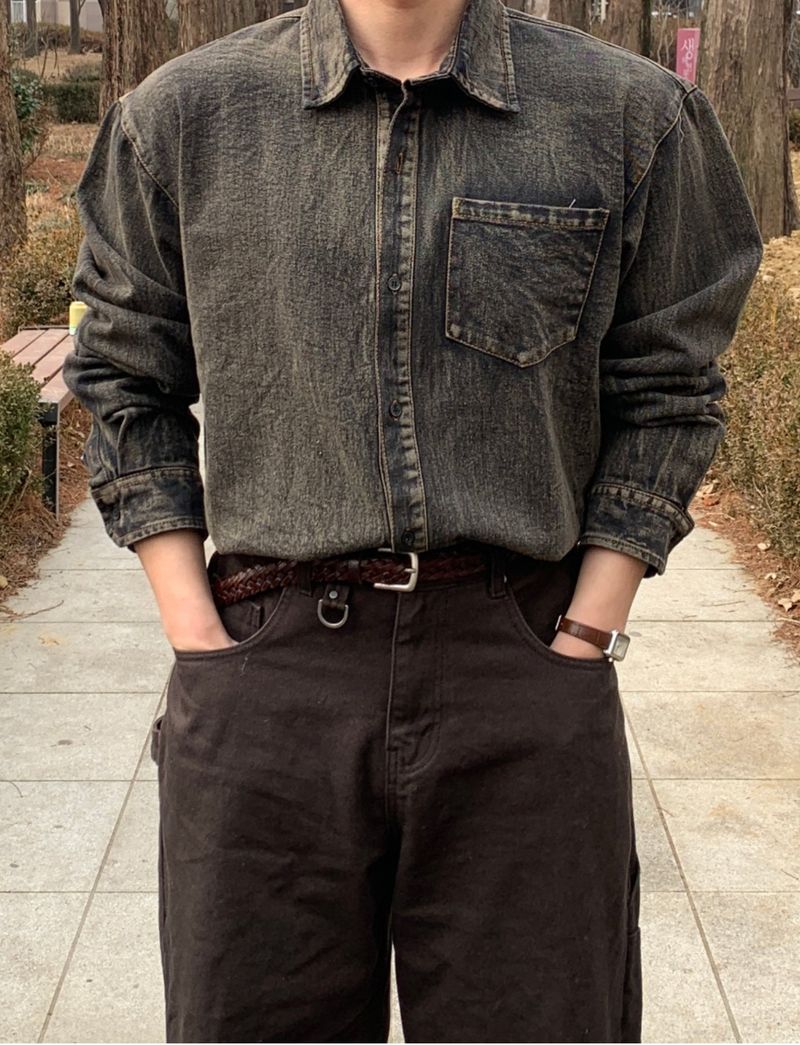 Mensfloor（メンズフロア）の「Karga Washed Denim Shirt（Jackets/Outerwear）」