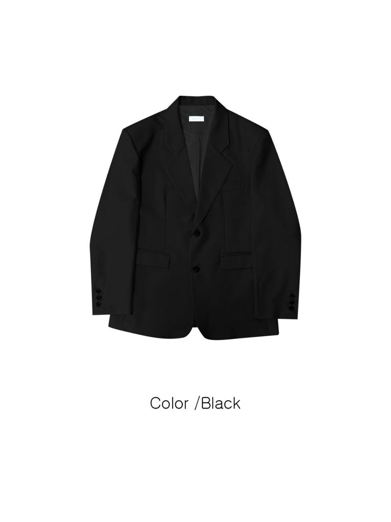 (UNISEX)オータムベーシックオーバーシングルジャケット
