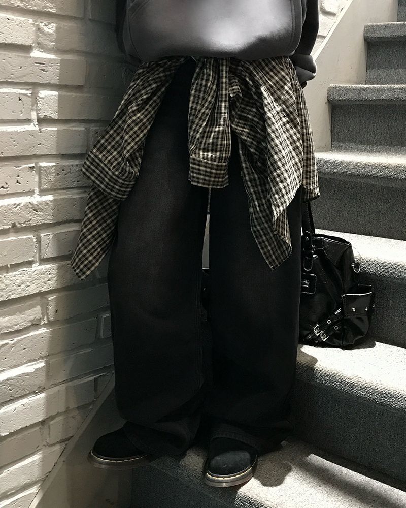 [ORIGINAL] Brushed Denim Wide Pants