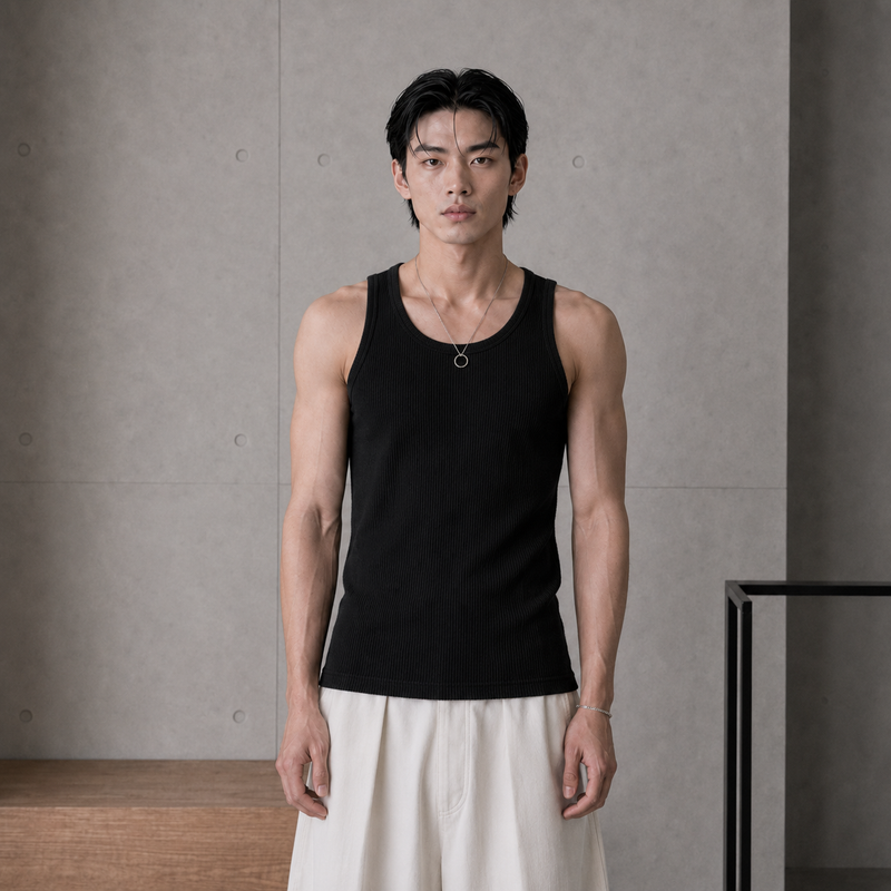 FADE MEET（フェードミート）の「Minimal Fitted Tank（Tops）」