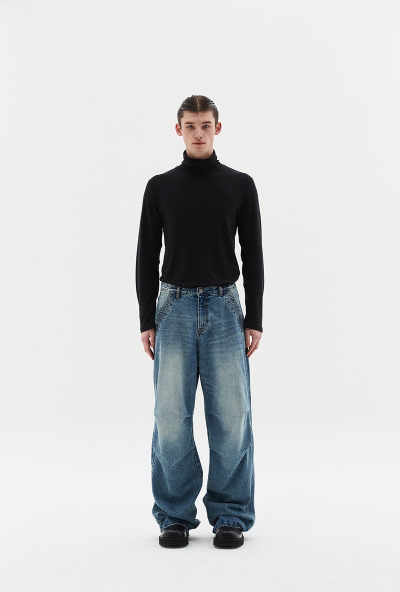 parachute wide denim blue