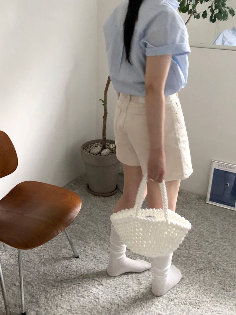 basket bag (white)
