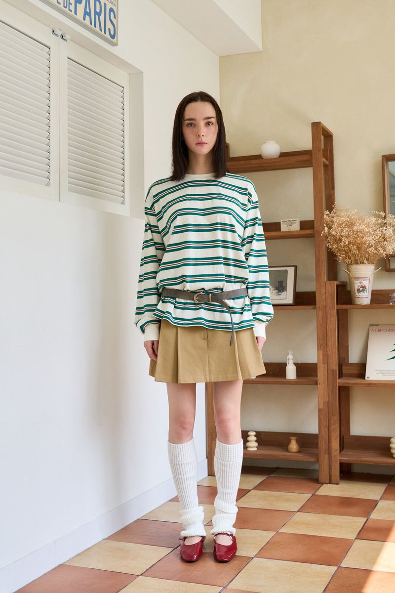 MULTI STRIPE SYMBOL T IVORY