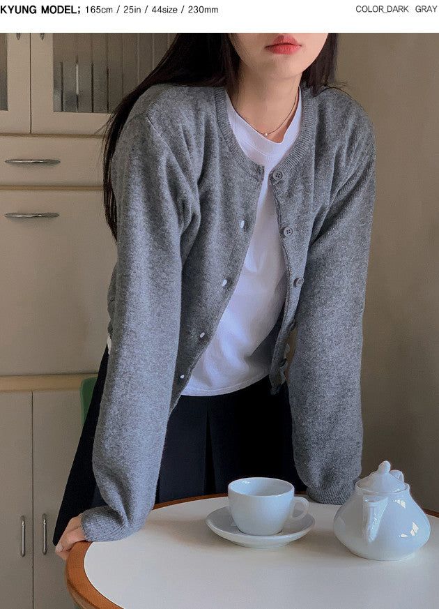 Basic Spring Round Knit Cardigan (10color)