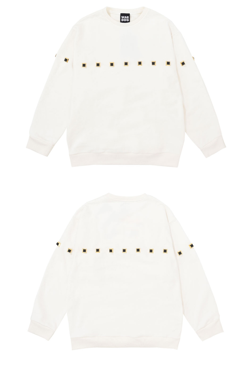 Single Line Stud Sweatshirt Black